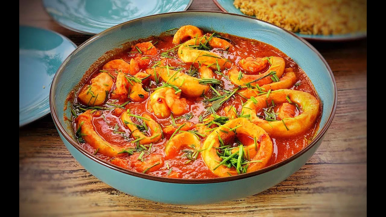 Calamars et crevettes à la provençale