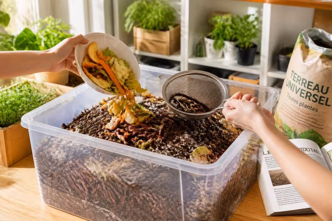 découvrez comment démarrer facilement le vermicompostage chez vous avec des lombrics pour transformer vos déchets organiques en un compost riche et écologique.