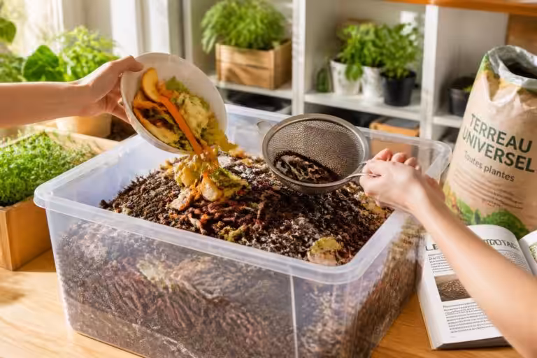 découvrez comment démarrer facilement le vermicompostage chez vous avec des lombrics pour transformer vos déchets organiques en un compost riche et écologique.