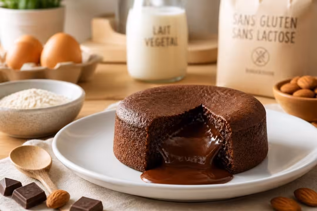 découvrez notre recette facile et délicieuse de fondant au chocolat sans gluten ni lactose, parfaite pour régaler tous les gourmands sans allergènes.
